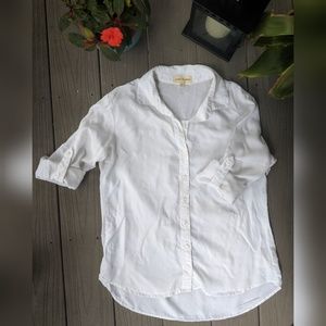 Anthropologie Cloth + Stone White Button Down